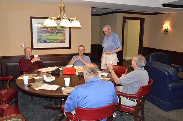 Starter Rob Brokow Putting Together Groups on a Saturday Morning. 2014.